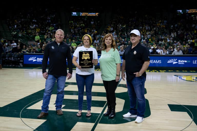 keep waco beautiful recognized at baylor game